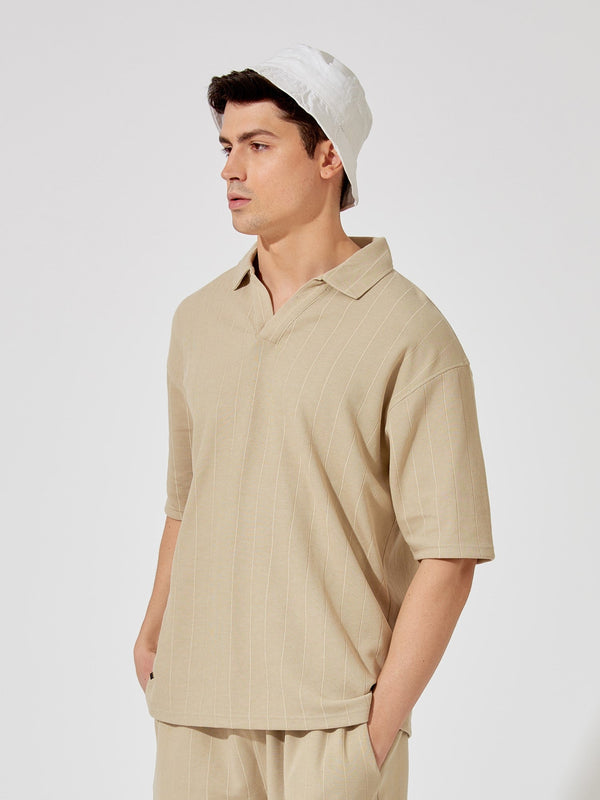 Brooklyn Biscuit Oversized Solid Polo T-Shirt