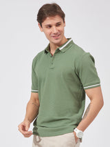 Triple Tuck Pique Hunter Green Polo T-Shirt