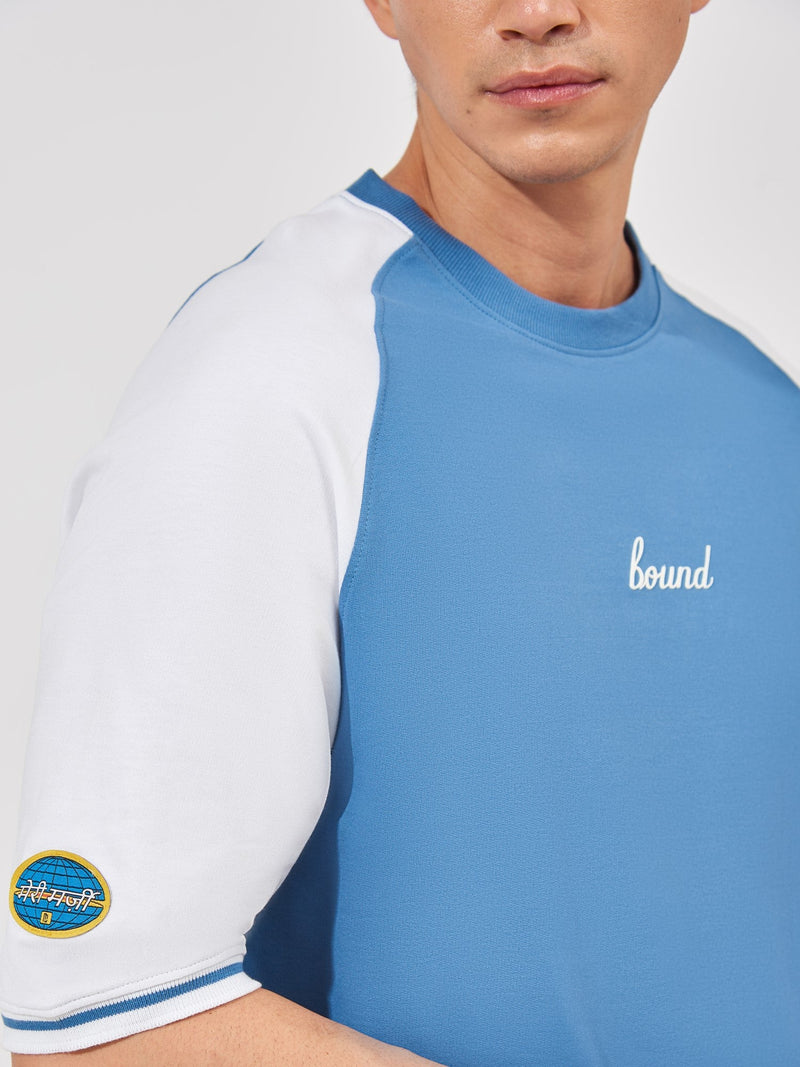 Bound Denim Blue Overszied T-Shirt