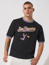 Sanfrancisco Black Oversized T-Shirt