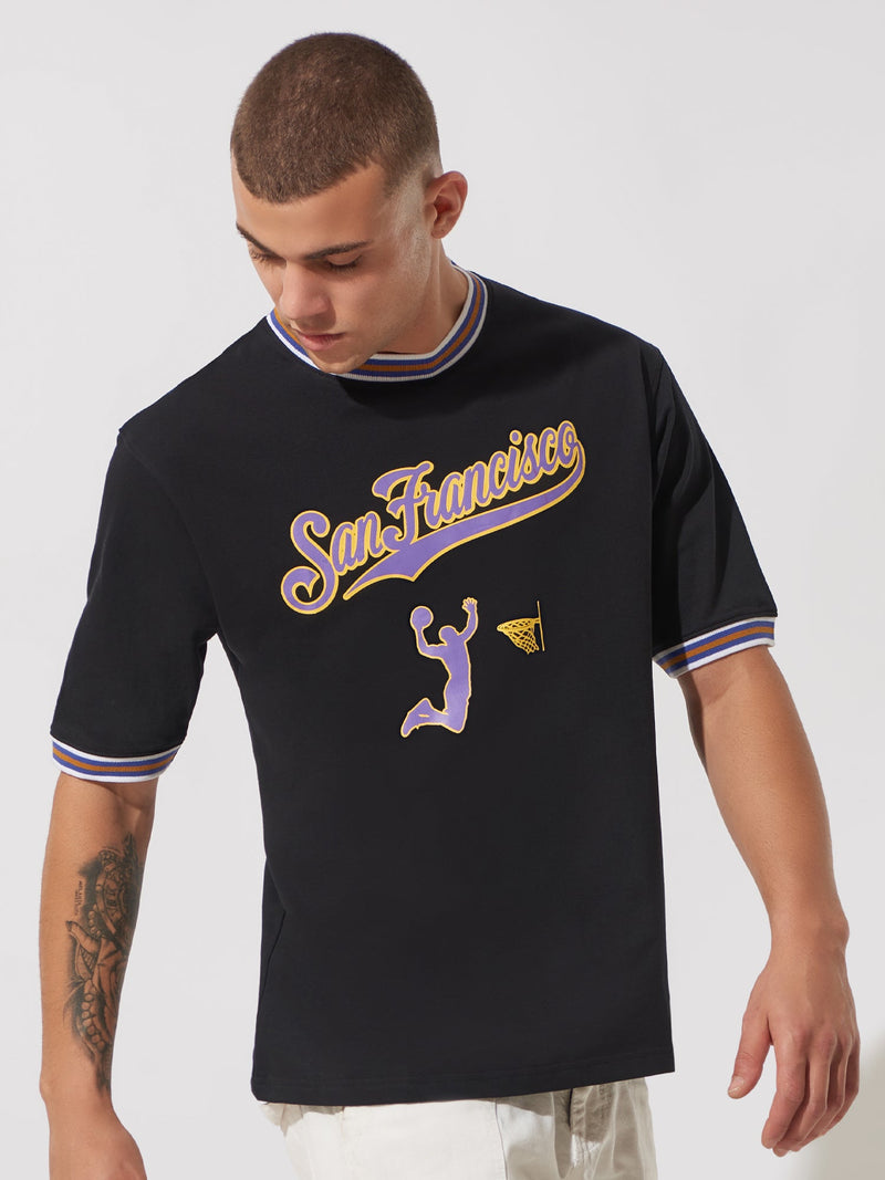 Sanfrancisco Black Oversized T-Shirt