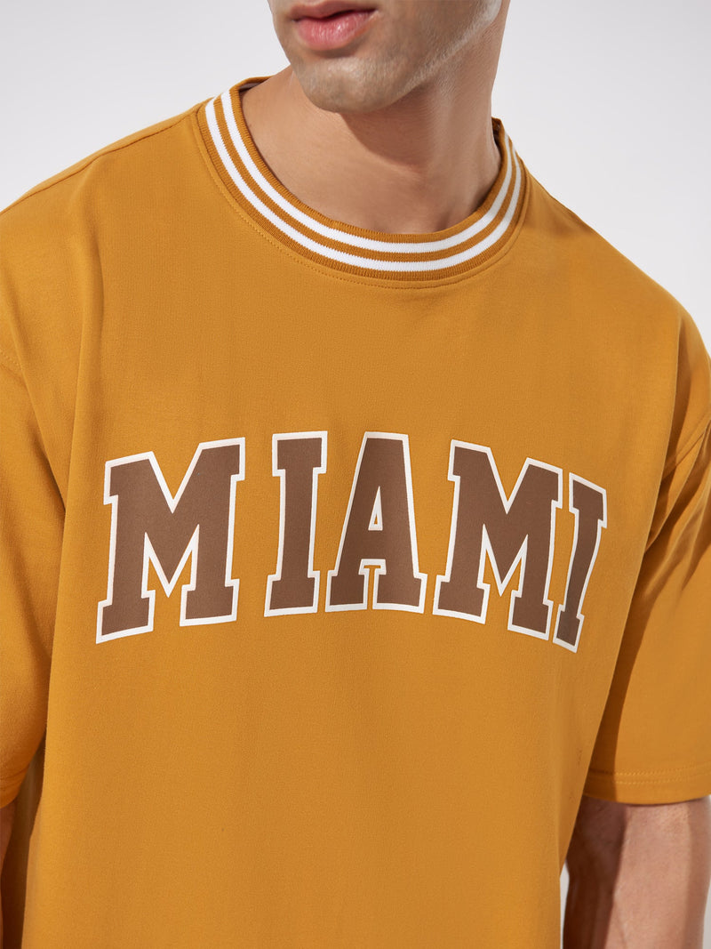 Miami Tuck Mustard Oversized T-Shirt