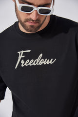 Freedom Black Oversized T-Shirt