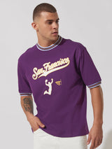 Sanfrancisco Purple Oversized T-Shirt
