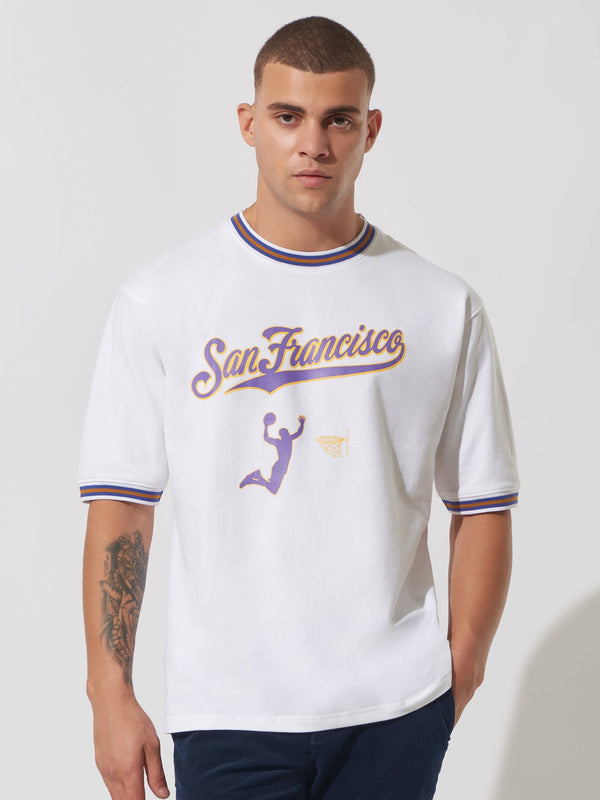 Sanfrancisco White Oversized T-Shirt