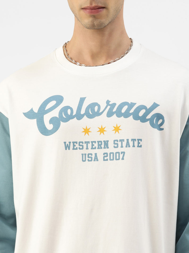 Colorado Blue White Oversized T-Shirt