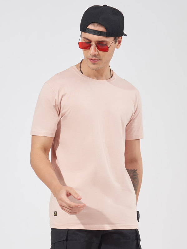 Bold Basic Pink Slim Fit T-Shirt