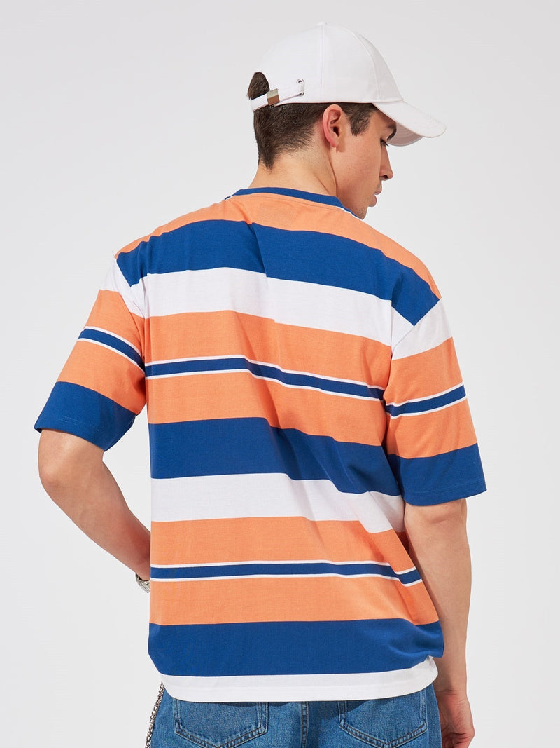 Buy Chicago Navy Oversized Striped T-Shirtfrom Maniac Life store S