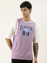 Baseball Lavender Oversized T-Shirt