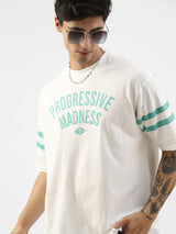 Madness White Green Oversized T-Shirt