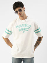 Madness White Green Oversized T-Shirt