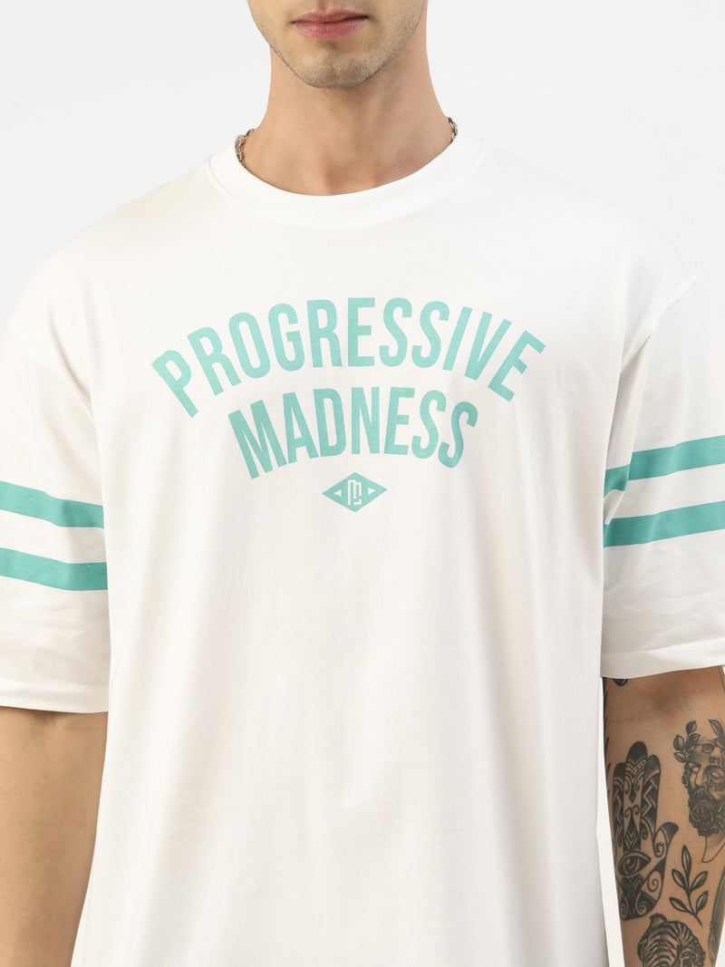 Madness White Green Oversized T-Shirt