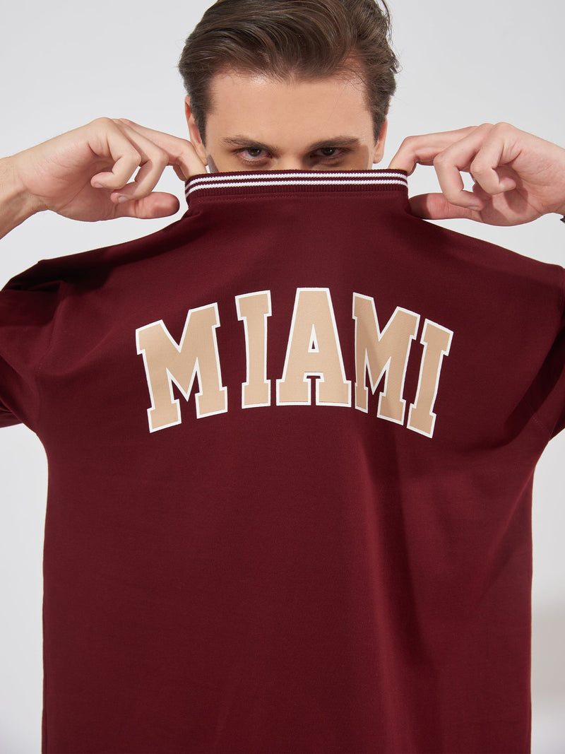 Miami Burgundy Oversized T-Shirt