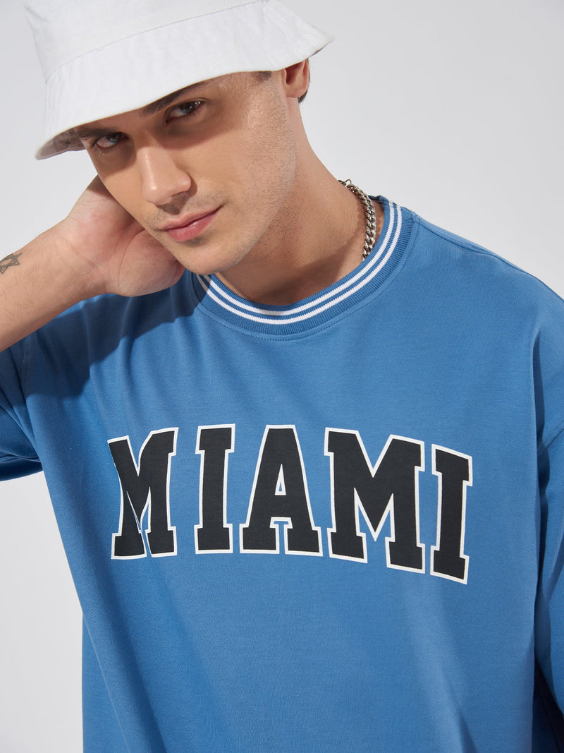 Miami Denim Blue Oversized T-Shirt
