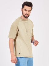 Solid Biscuit Oversized T-Shirt