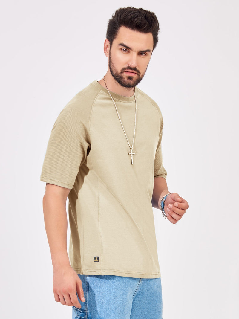 Solid Biscuit Oversized T-Shirt