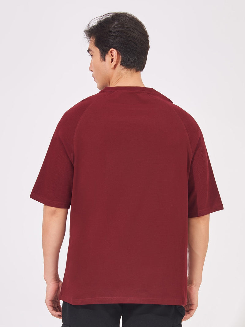 Solid Burgundy Oversized T-Shirt