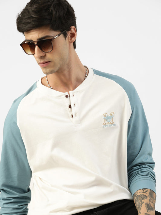 Dvsm Denim Blue Oversized Full Sleeve Tshirt