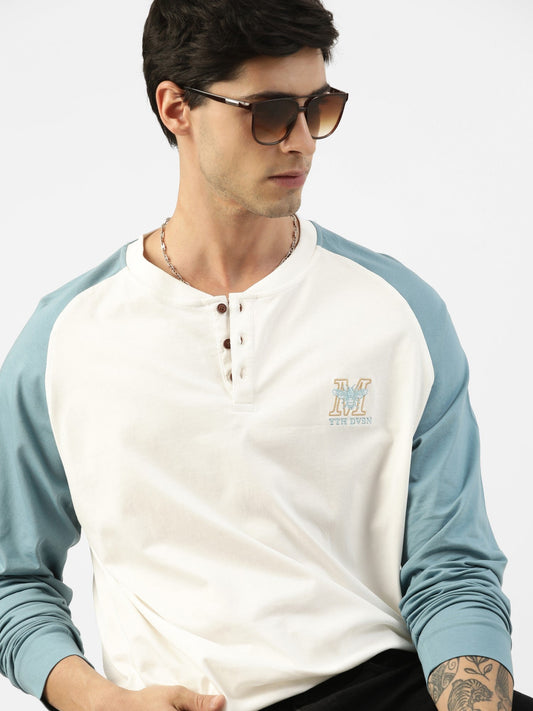 Dvsm Denim Blue Oversized Full Sleeve Tshirt