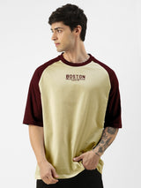 Boston White Buterscotch Oversized T-Shirt
