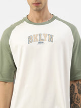 Brooklyn Hunter Green White Oversized T-Shirt