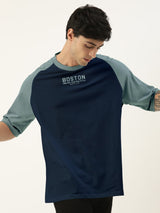 Boston Navy Lite Grey Oversized T-Shirt