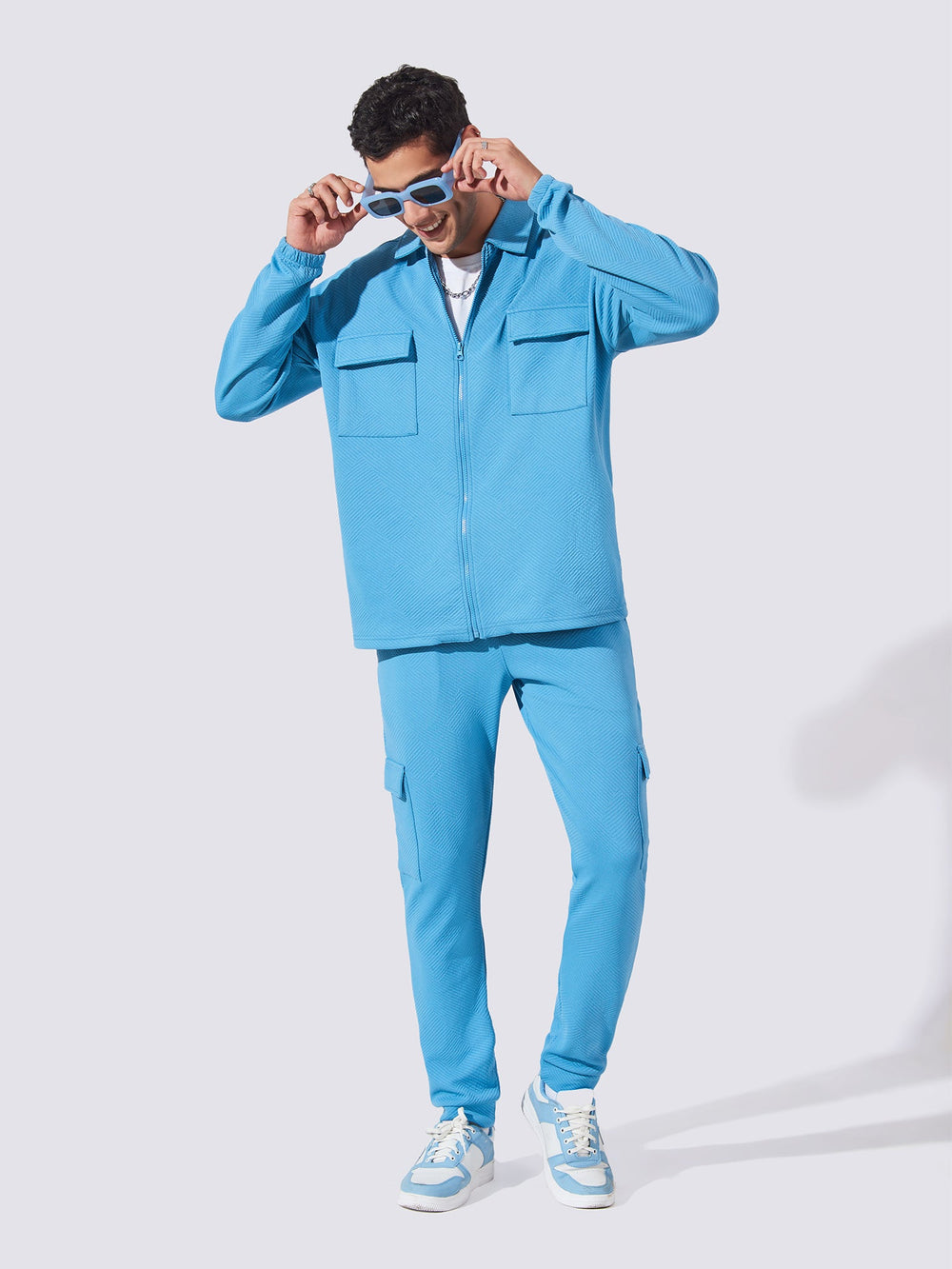 Solid 2 Pocket Denim Blue Co-Ords