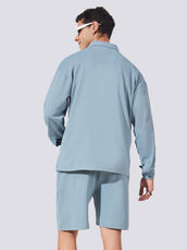 Solid 4 Pockets Light Grey Co-Ords