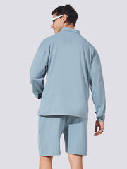 Solid 4 Pockets Light Grey Co-Ords