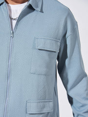 Solid 4 Pockets Light Grey Co-Ords