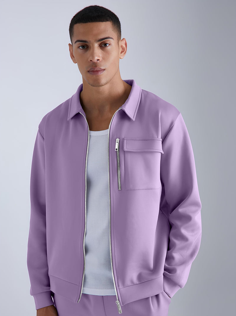 Solid Lavender Jacket and Jogger Cozy Cut Co-Ords