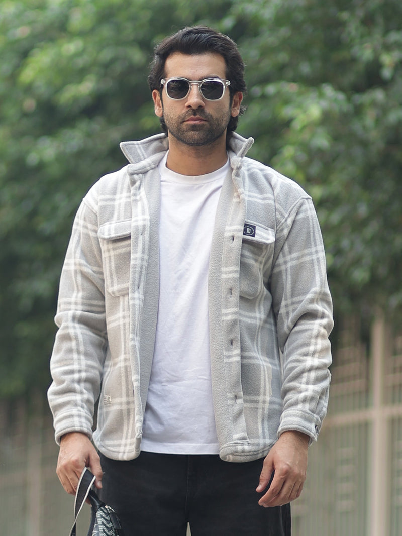 Checkered Grey Shacket