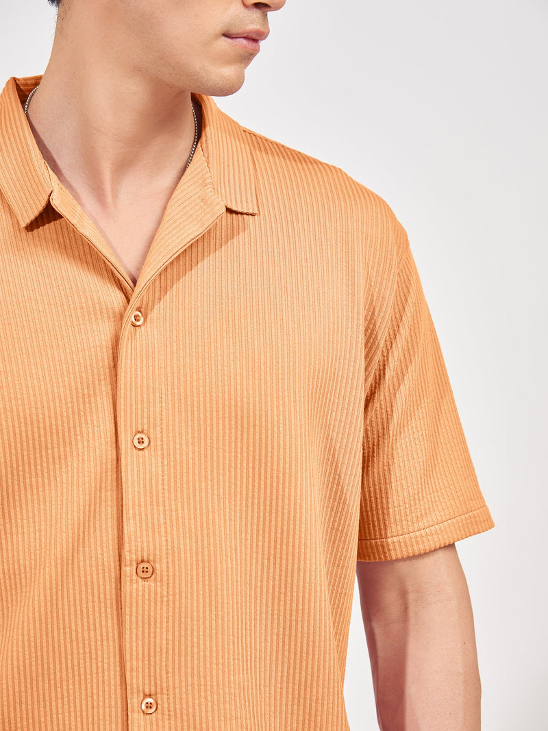 Elliot Knit Orange Lycra Shirt