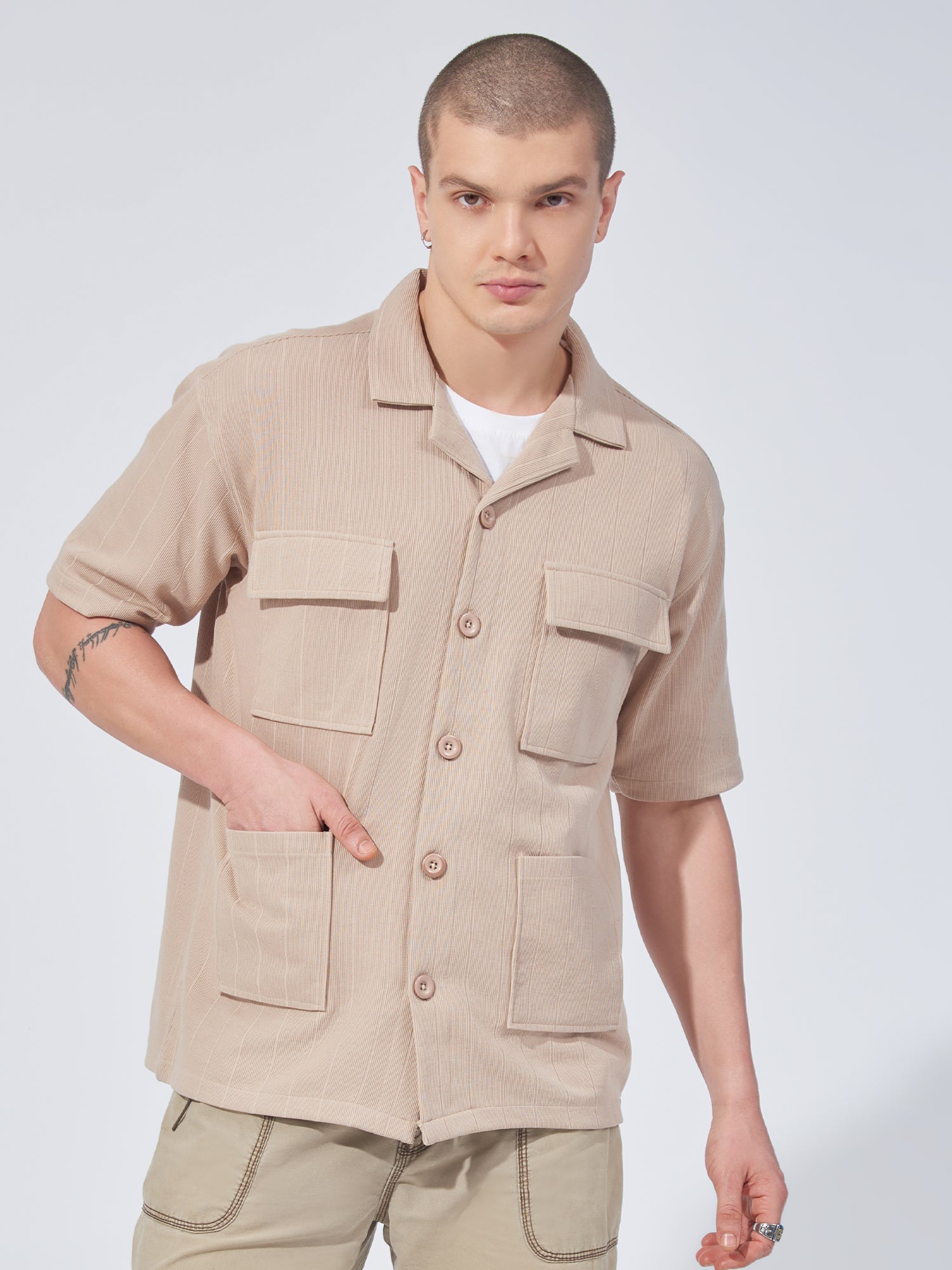 Cargo Pocket Biscuit Shirt