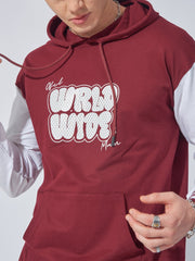 Burgundy World wide Full Sleeve Sweatshirt