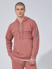 Half Zip 2 Pocket Onion Full Sleeve Sweatshirt