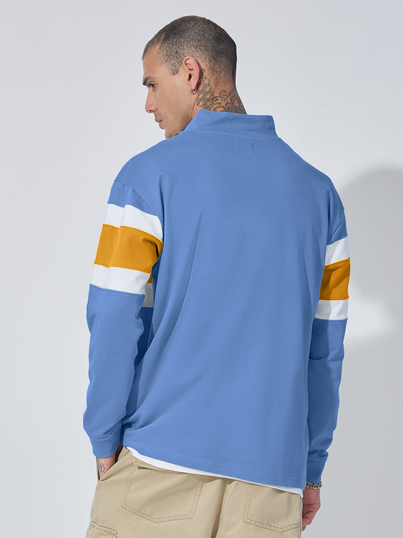 Official Denim Blue High Neck Sweatshirt