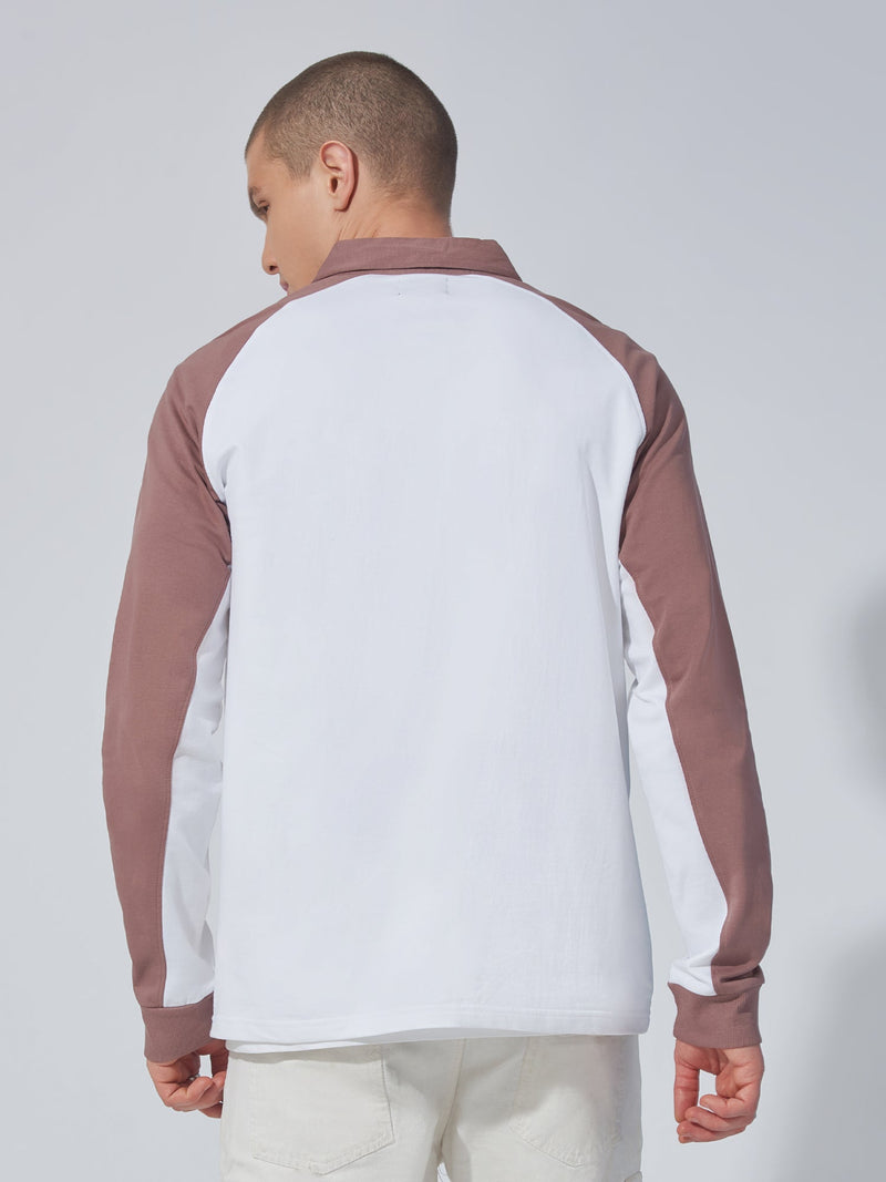 Impulsive Raglan White Polo Sweatshirt