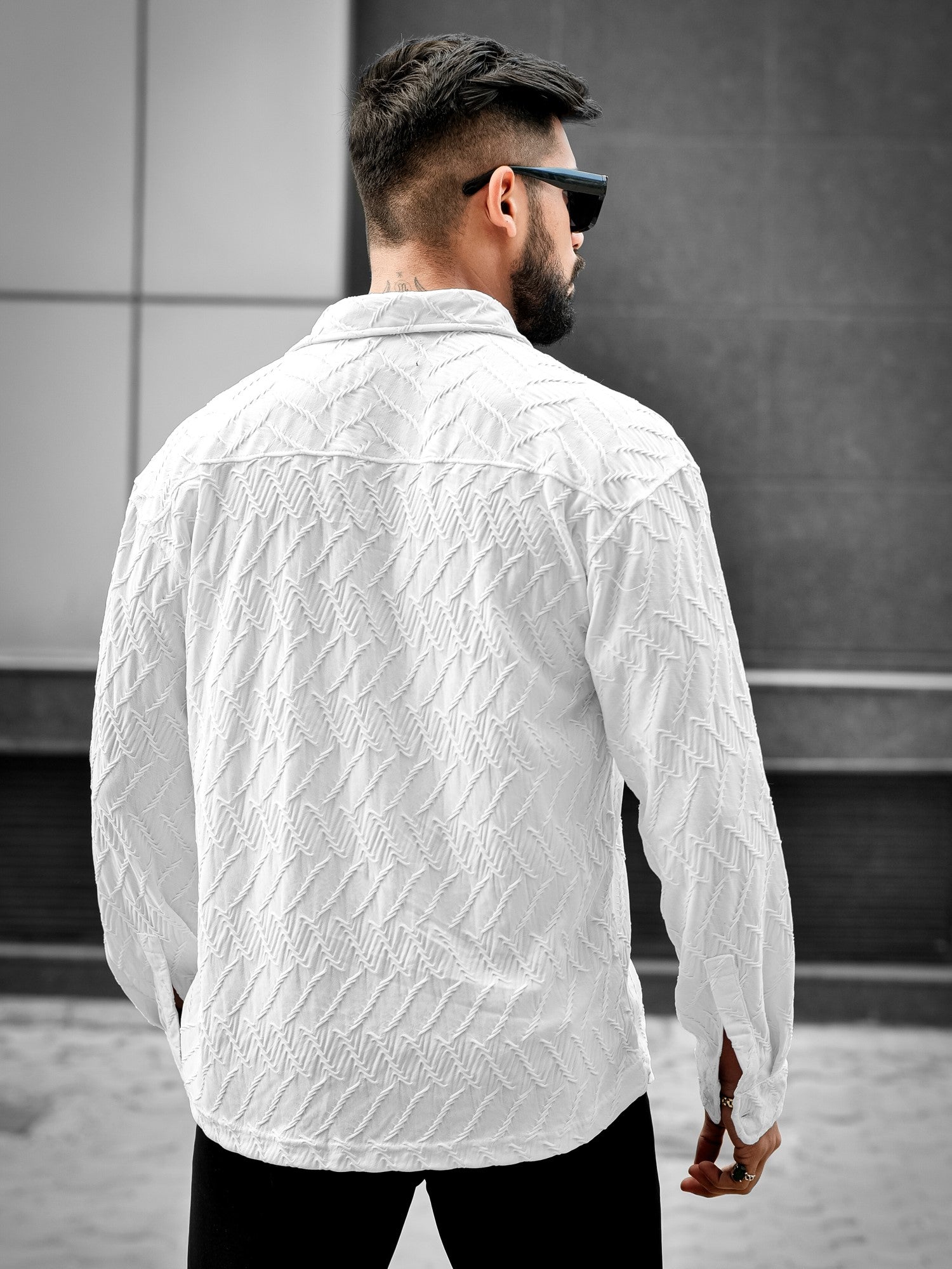 Creased White Full Sleeve Shirt