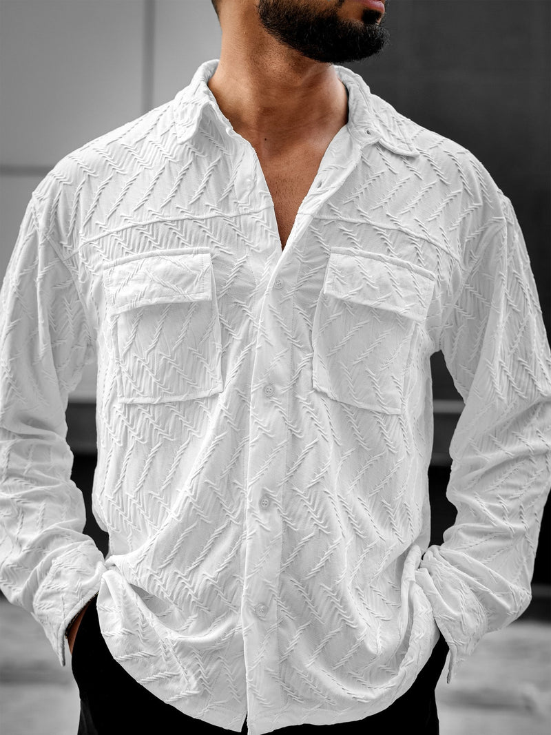 Creased White Full Sleeve Shirt