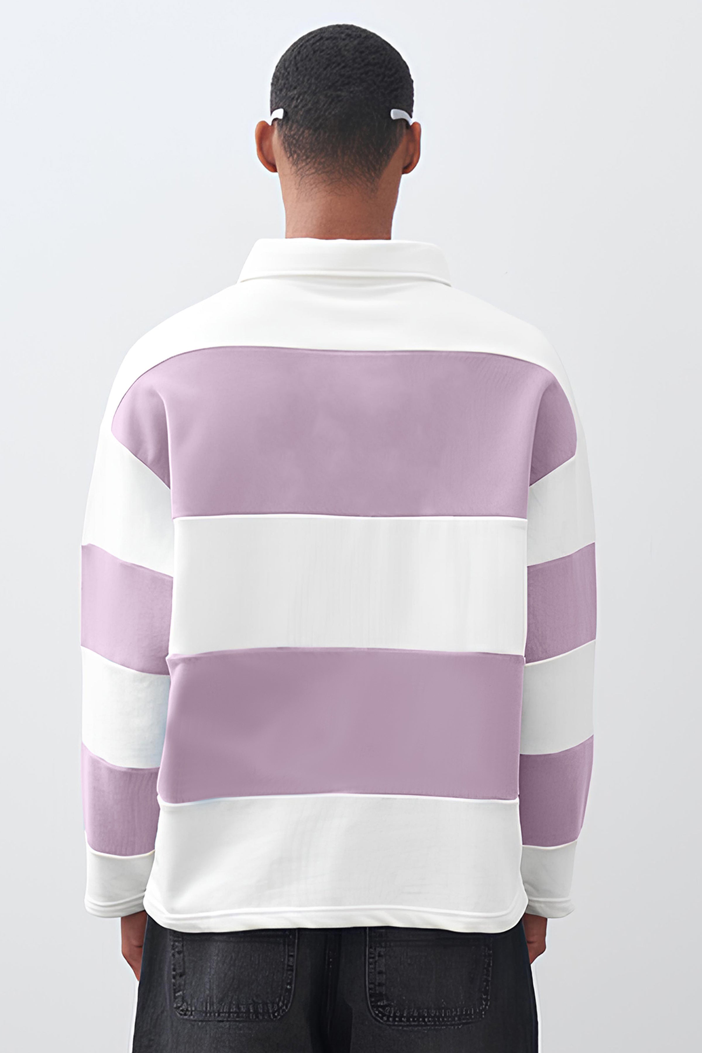 ColorBlock White Polo T-Shirt