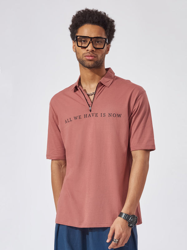 Coral Onion Oversized Polo T-shirt